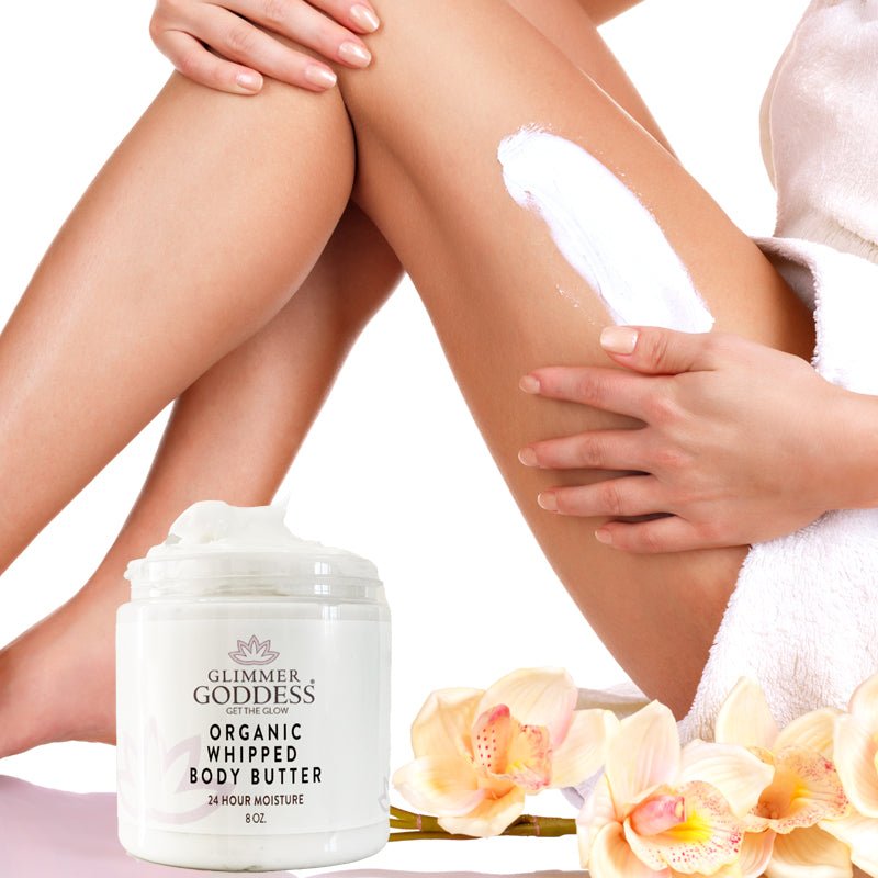 Woman using Organic Whipped Body Butter